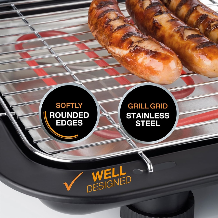 KORONA Elektrogrill 46117 Elektrischer Barbecue Tischgrill stufenlos 2200W NEU