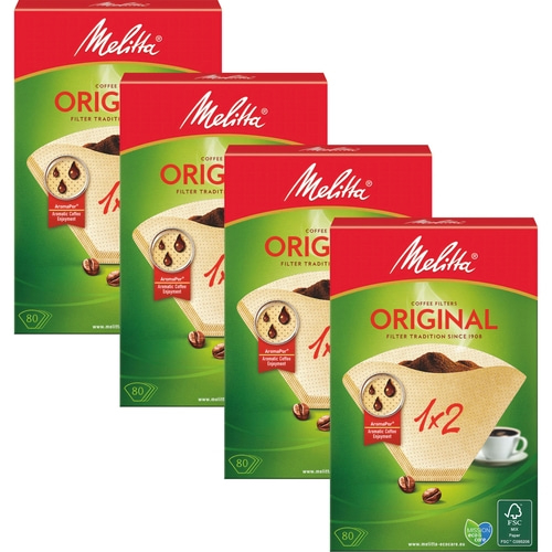 4x MELITTA Kaffeefilter 1x2 Filtertüten Kaffeemaschine 80 Stück