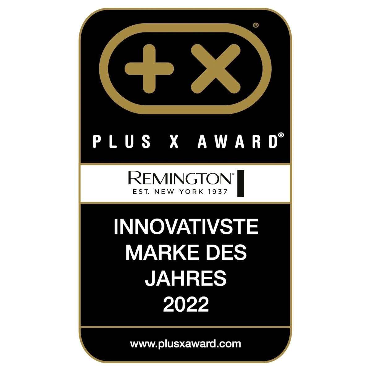 Plus X Award für Remington, innovativste Marke des Jahres 2022.