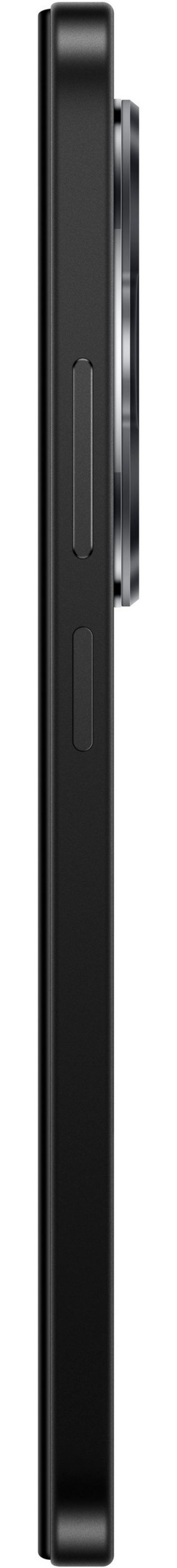 Schwarzes Smartphone mit Knöpfen und Kamera, Seitenansicht, modernes Design, Technologie