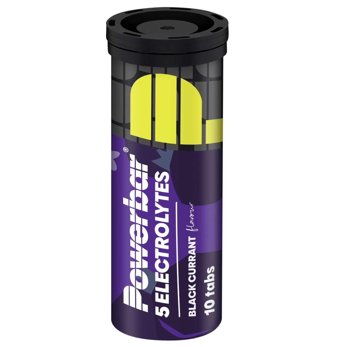 Eine Röhre mit Powerbar 5 Elektrolyt Black Currant Tabs.