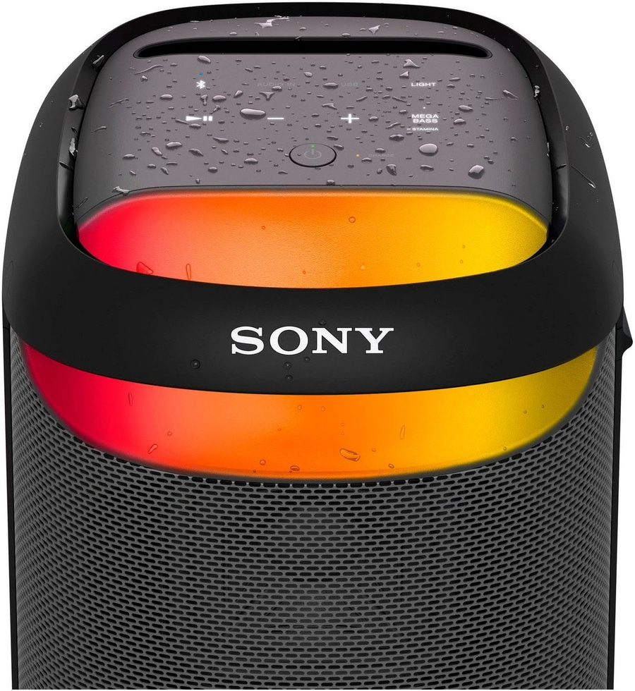 Sony-Lautsprecher mit farbigem Licht und Mega-Bass-Funktion, schwarz