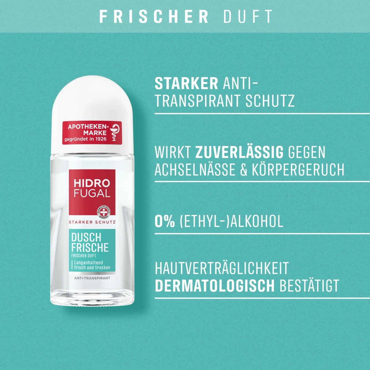 Ein Hidrofugal Anti-Transpirant Deo mit frischem Duft und starkem Schutz.