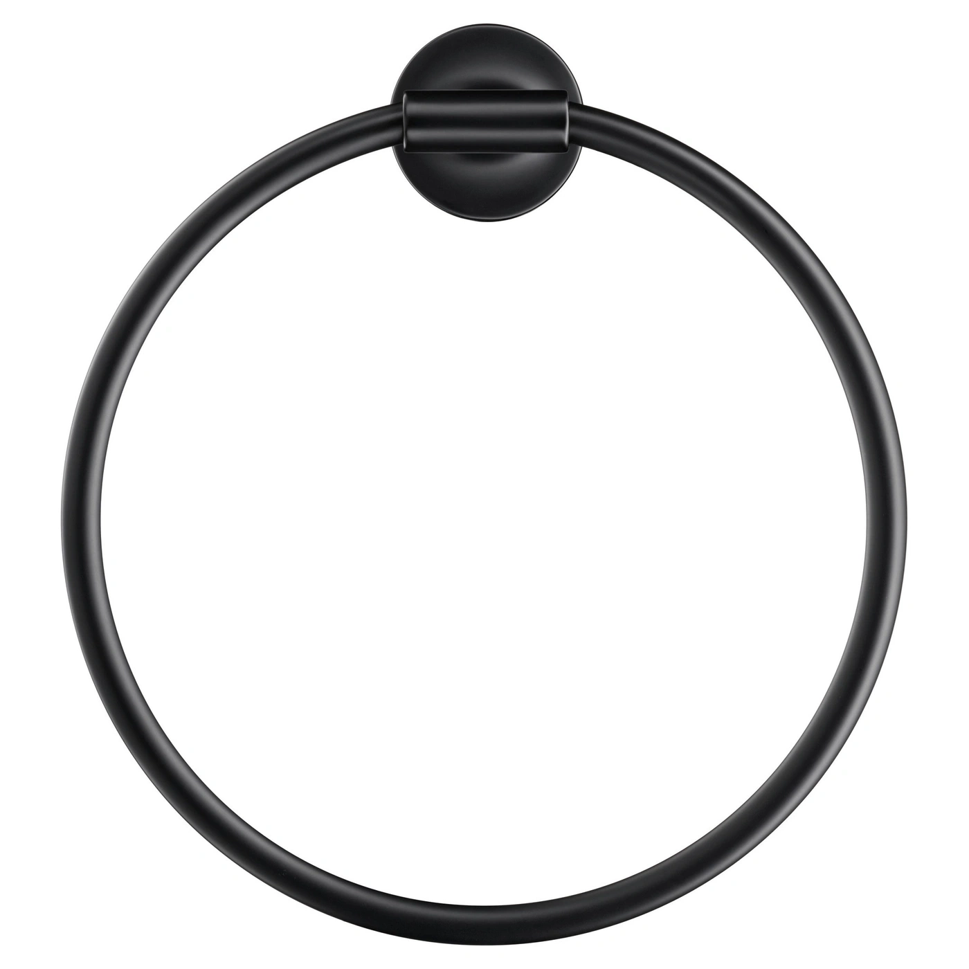 Schwarzer Handtuchhalter Ring am Sockel montiert