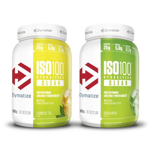 DYMATIZE Whey Protein Pulver Shake Clear Ice Tea Lemon & Green Apple je 900 g