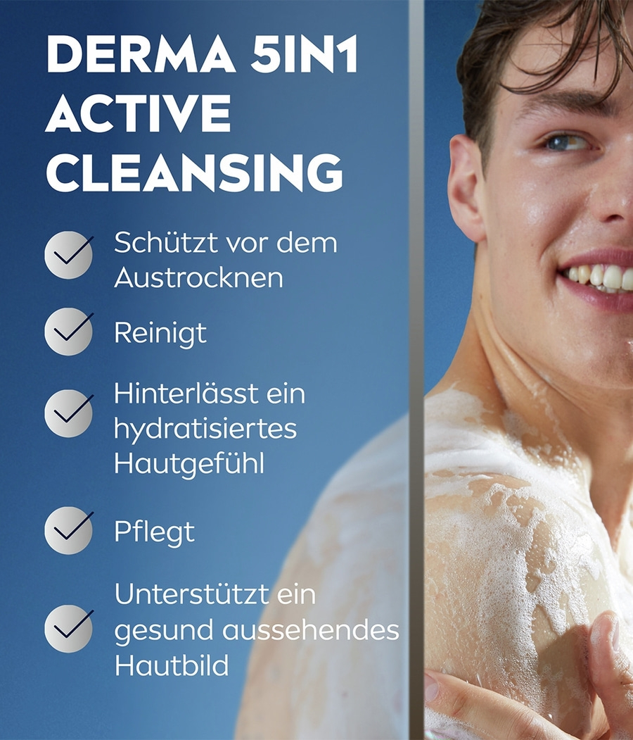 Derma 5in1 Active Cleansing mit Checklisten für die Hautpflege