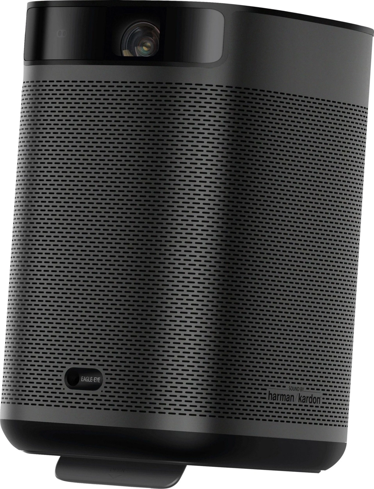 Dunkler, moderner Projektor mit Harman Kardon Sound