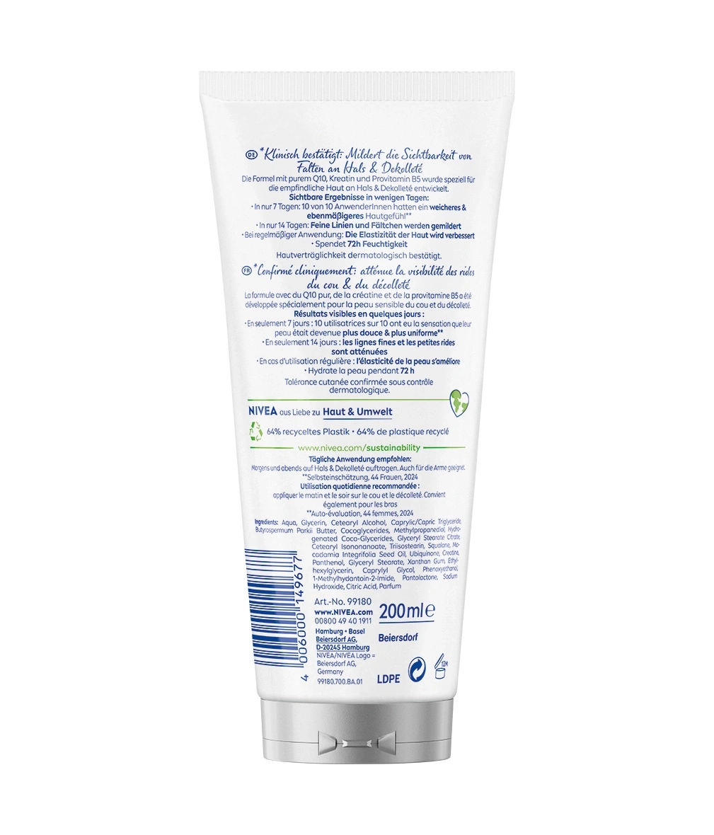 Nivea Q10 Haut & Umwelt Tube mit klinisch bestätigter Wirkung.