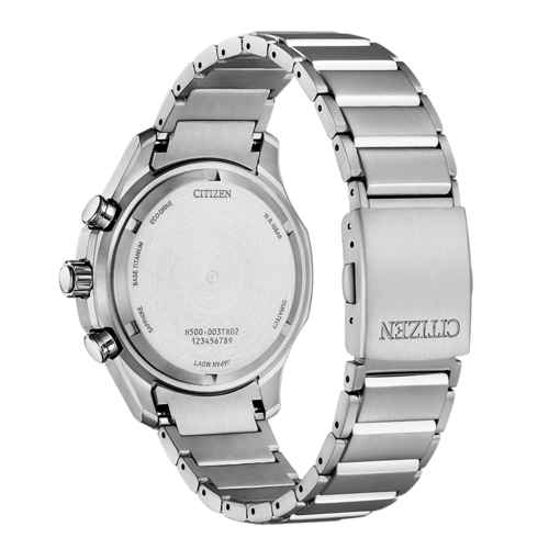 CITIZEN Herren Armbanduhr AT2530-85L Chronograph Eco-Drive Titan 43 mm B-Ware