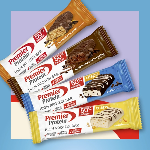 PREMIER PROTEIN High Protein Bar 50% Multiflavourbox 20x40g Low Sugar