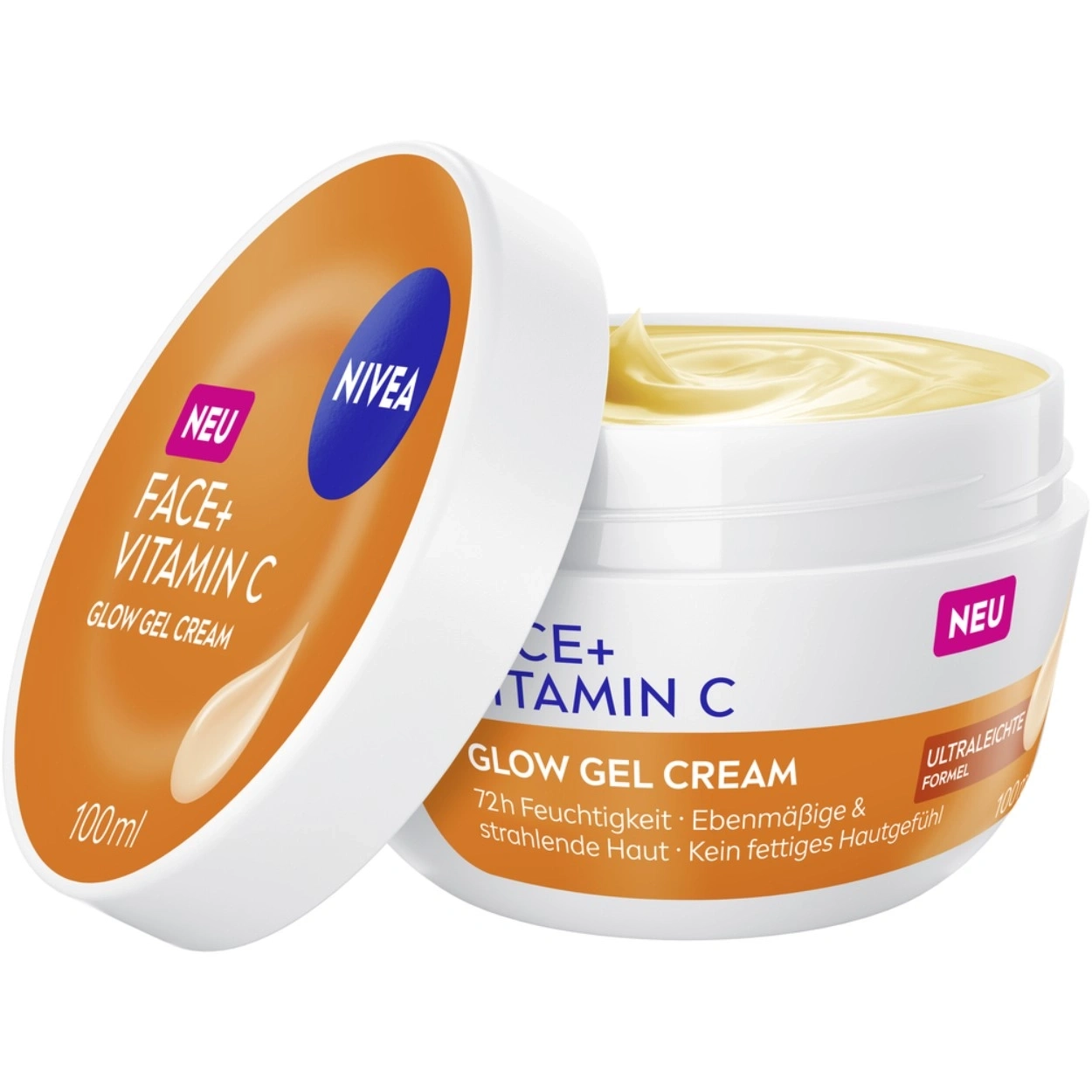 NIVEA Face+ Vitamin C Glow Gel Cream im Tiegel, 100ml