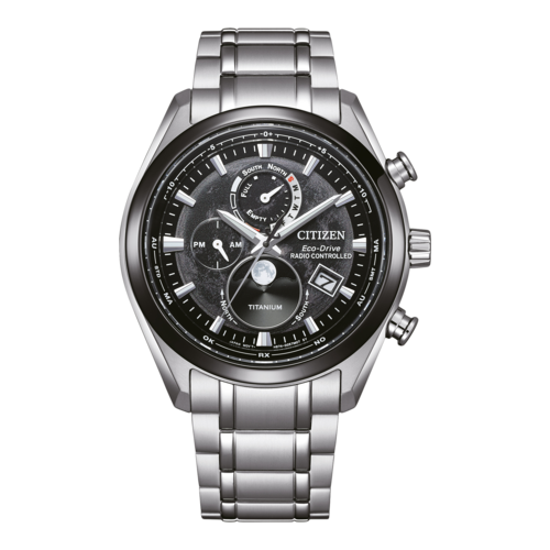 CITIZEN Herren Armbanduhr BY1018-80E Mondphasenwerk Solar Funkuhr 43 mm B-Ware