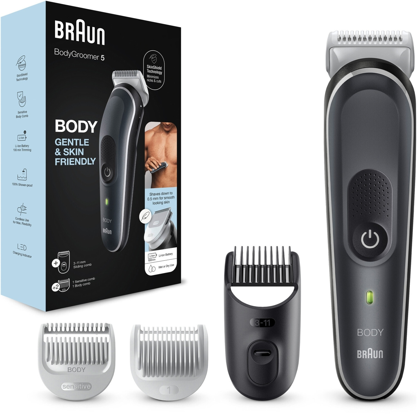 BRAUN BodyGroomer 5 BG5340 Körperhaartrimmer Haar-/Bartschneider Akku B-Ware