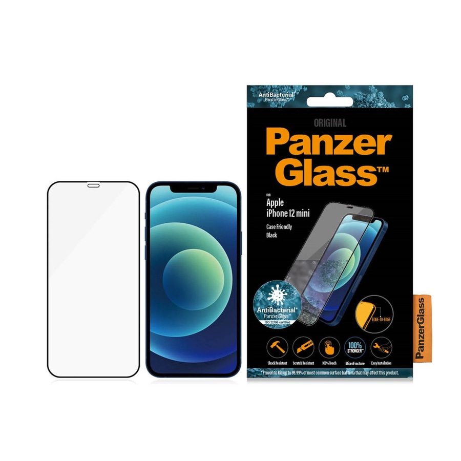 PanzerGlass™ Screen Protector Apple iPhone 12 Mini Edge-to-Edge Das Original