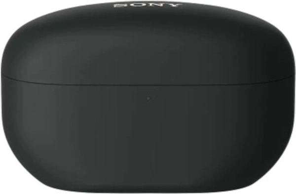 Schwarzes Ladecase mit Sony-Logo und einem kleinen Punkt in der Mitte