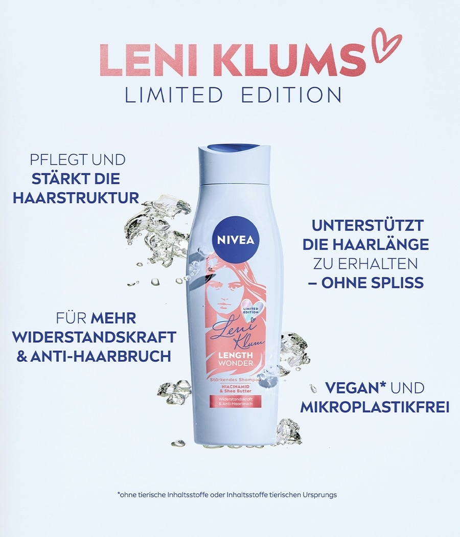 NIVEA Leni Klum Limited Edition Length Wonder Shampoo, Spülung, Haarmaske 3-tlg.