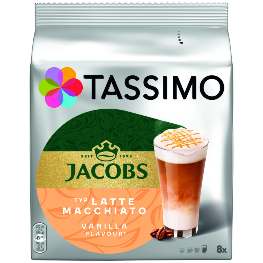 TASSIMO Kapseln Jacobs Latte Macchiato Vanilla T Discs 40 Getränke Kaffeekapseln