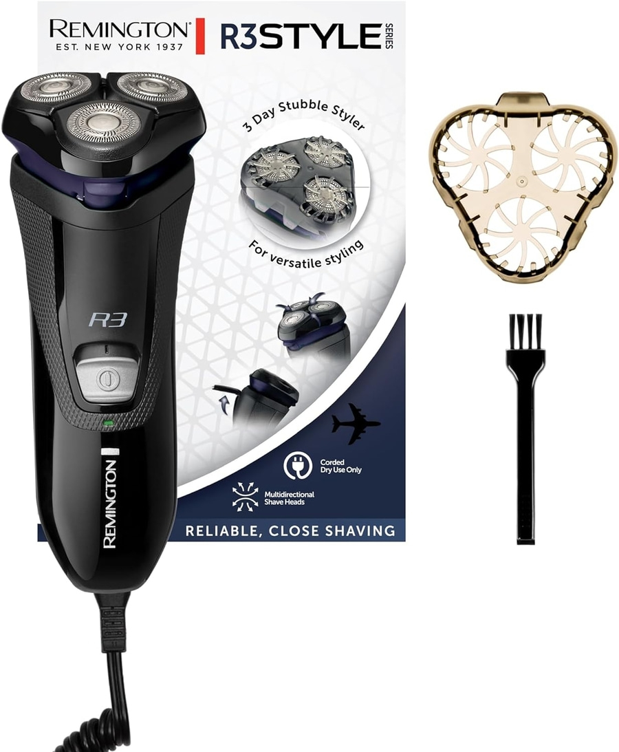REMINGTON Rasierer R3 Style Series R3002 Rotationsrasierer Trimmer 3-Tage-Bart