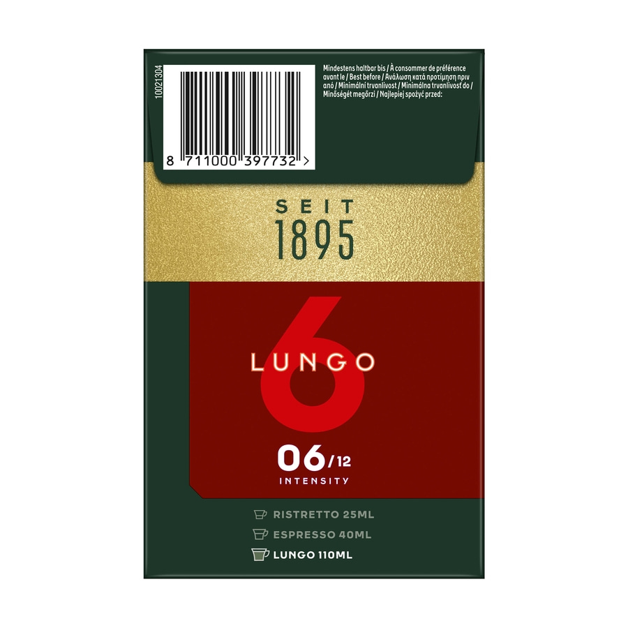 JACOBS Kapseln Lungo 6 Classico 200 Stück XXL-Pack Nespresso®* kompatibel