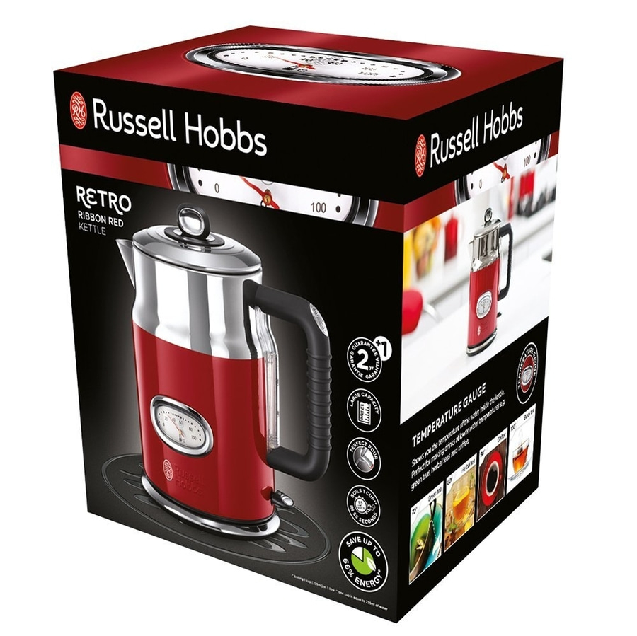 RUSSELL HOBBS Wasserkocher Retro Ribbon Red 21670-70 1,7 L kabellos 2400 W