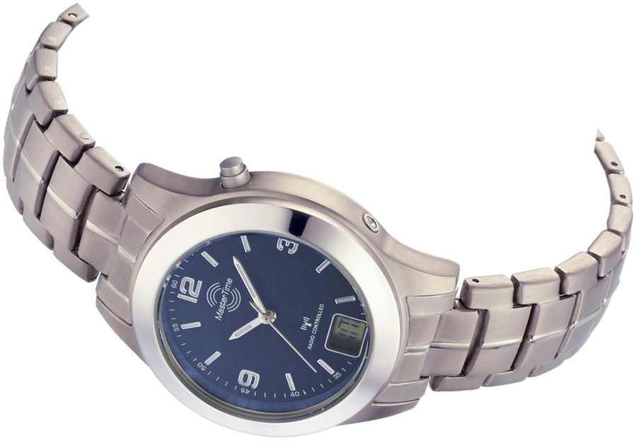 MASTER TIME Armbanduhr Damen MTLT-10352-31M Quarz Funk Titan 34mm B-WARE