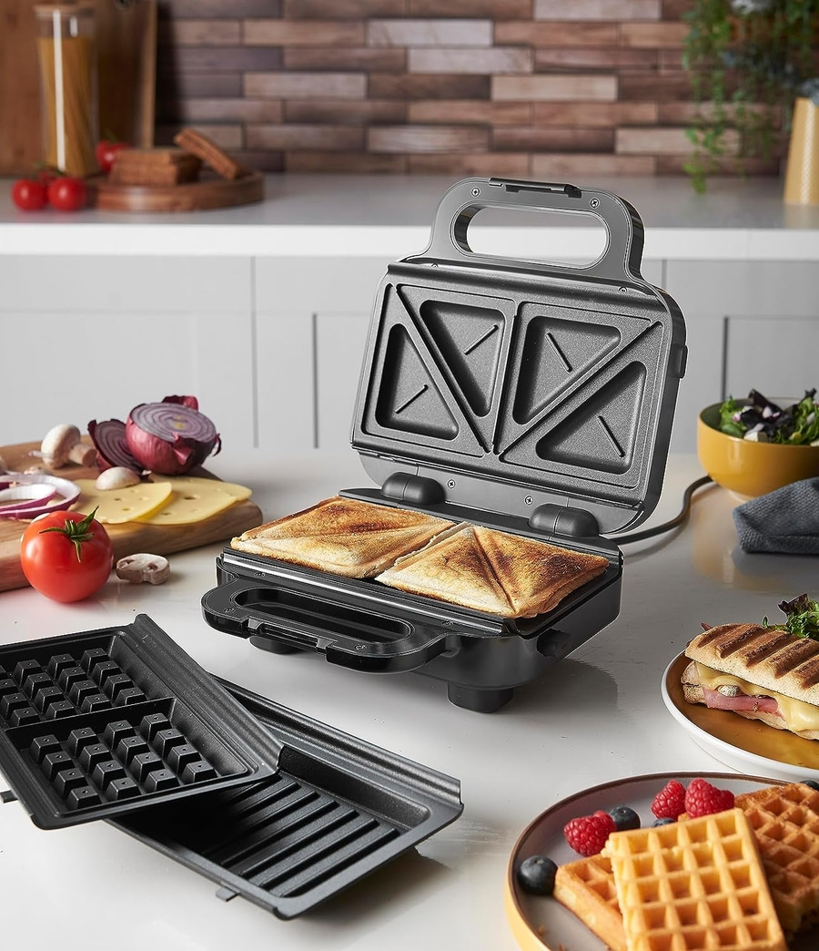 RUSSELL HOBBS Sandwichtoaster Waffeleisen Kontaktgrill Creations 3-in-1 Gerät