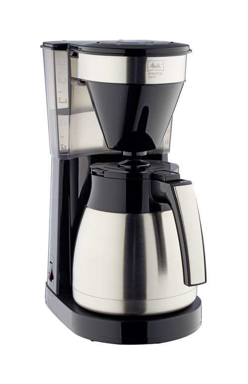 MELITTA Filterkaffeemaschine EasyTop Therm Stahl 1023-10 Schwarz-Edelstahl