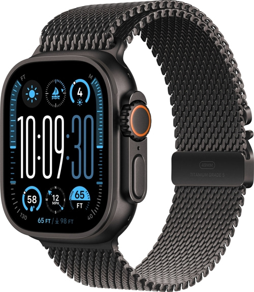APPLE Watch Ultra 2 (2024) 49 mm Titangehäuse Milanaise Schwarz MX5U3FD/A B-WARE