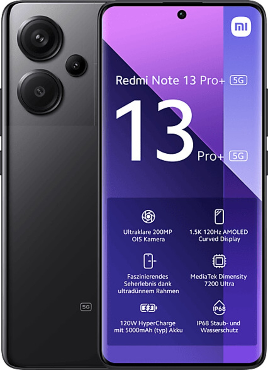 Redmi Note 13 Pro+ 5G Smartphone mit 200MP Kamera und AMOLED Display
