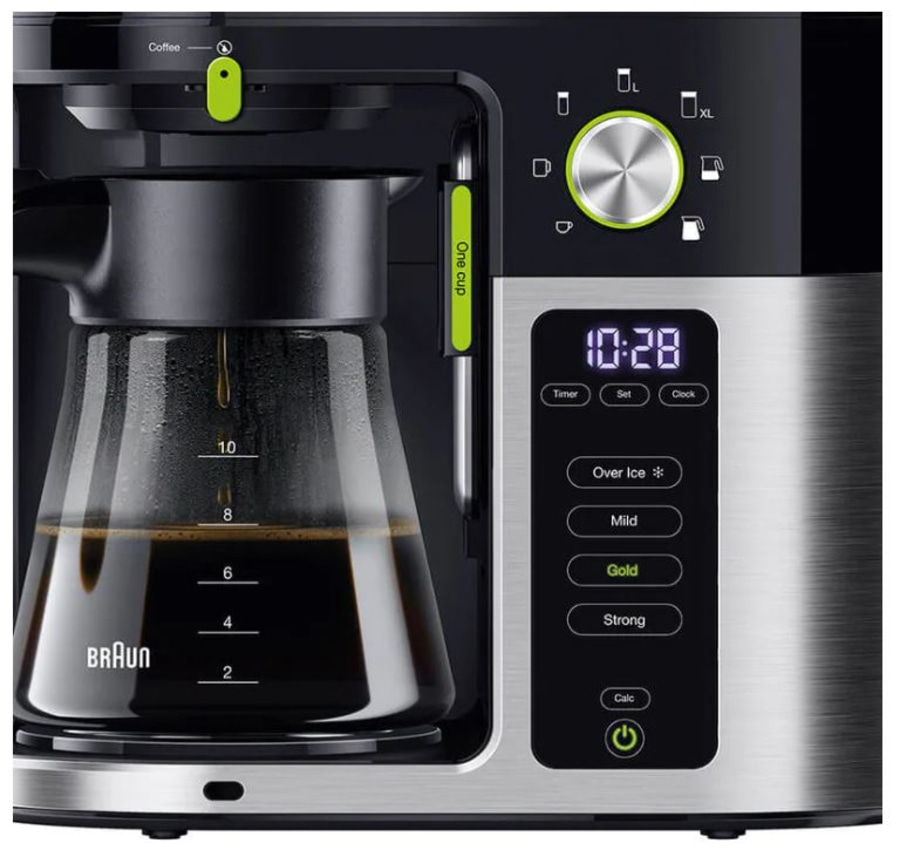 BRAUN Filterkaffeemaschine MultiServe KF9050BK 10 Tassen 1750 W Display