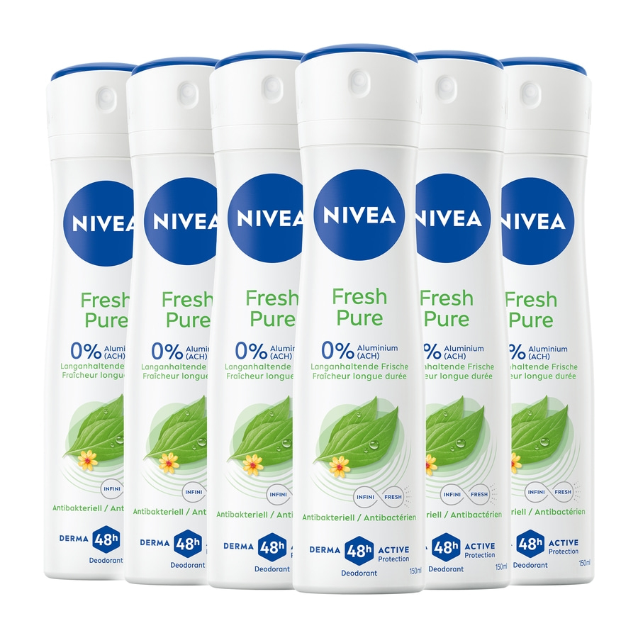 NIVEA Deodorant Fresh Pure Deo Spray 6 x 150ml