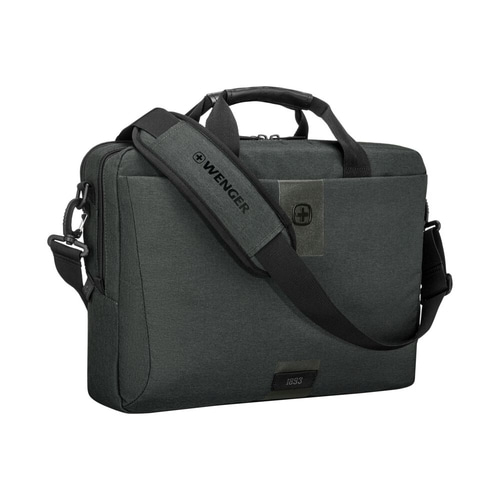Wenger Laptoptasche, dunkelgrau, Schultergurt, Griff, Logo, 1893, Business