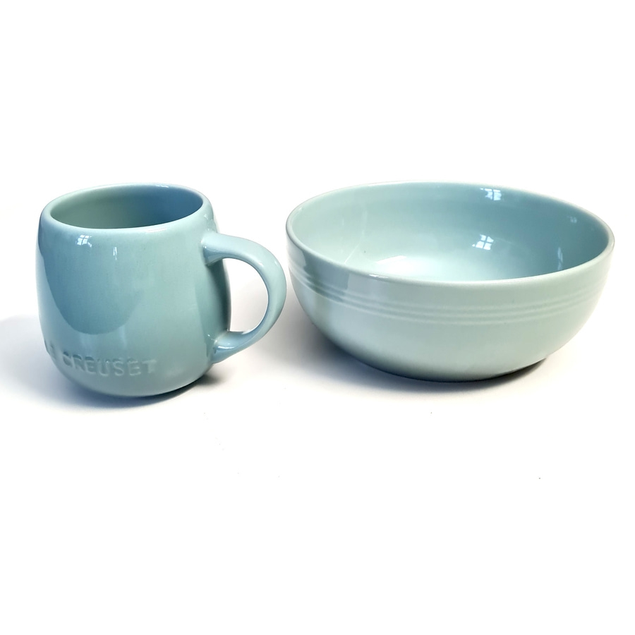 Le Creuset Becher und Schale Pink Müslischale Kaffeebecher Steinzeug NEU