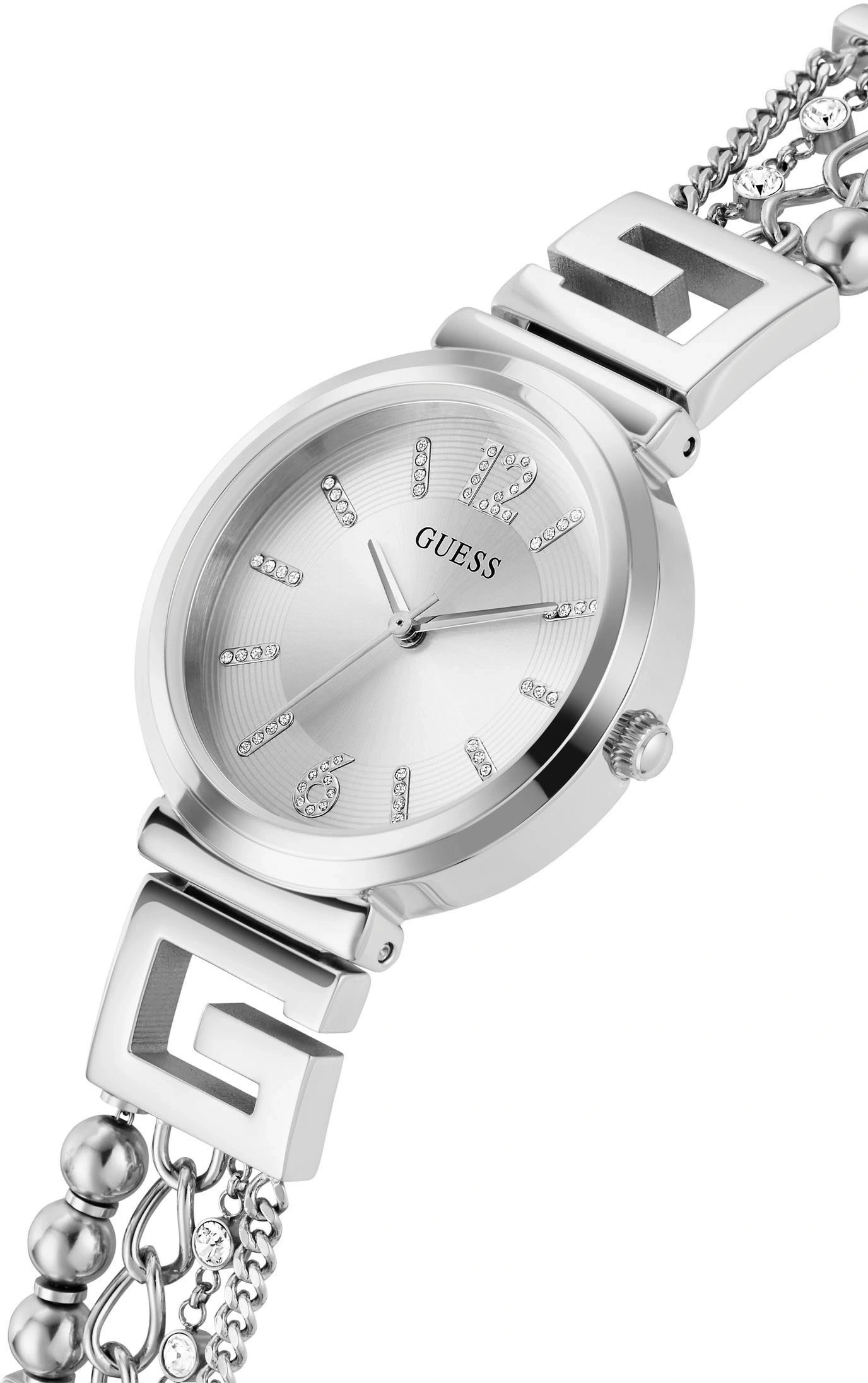 Guess GW0545L1 Damenarmbanduhr 32 mm Edelstahl Analog Quarz Silberfarben