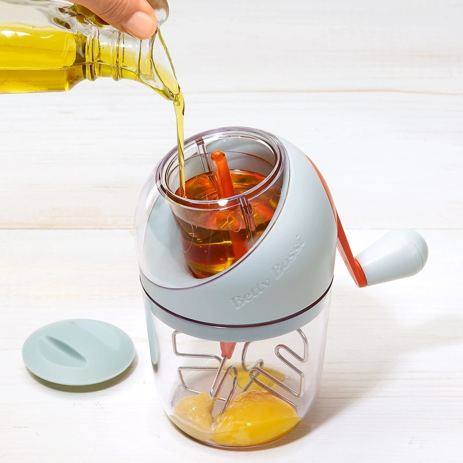 BETTY BOSSI Saucen-Blitz Sauce Handmixer Kunststoff Silikon Metall Grau