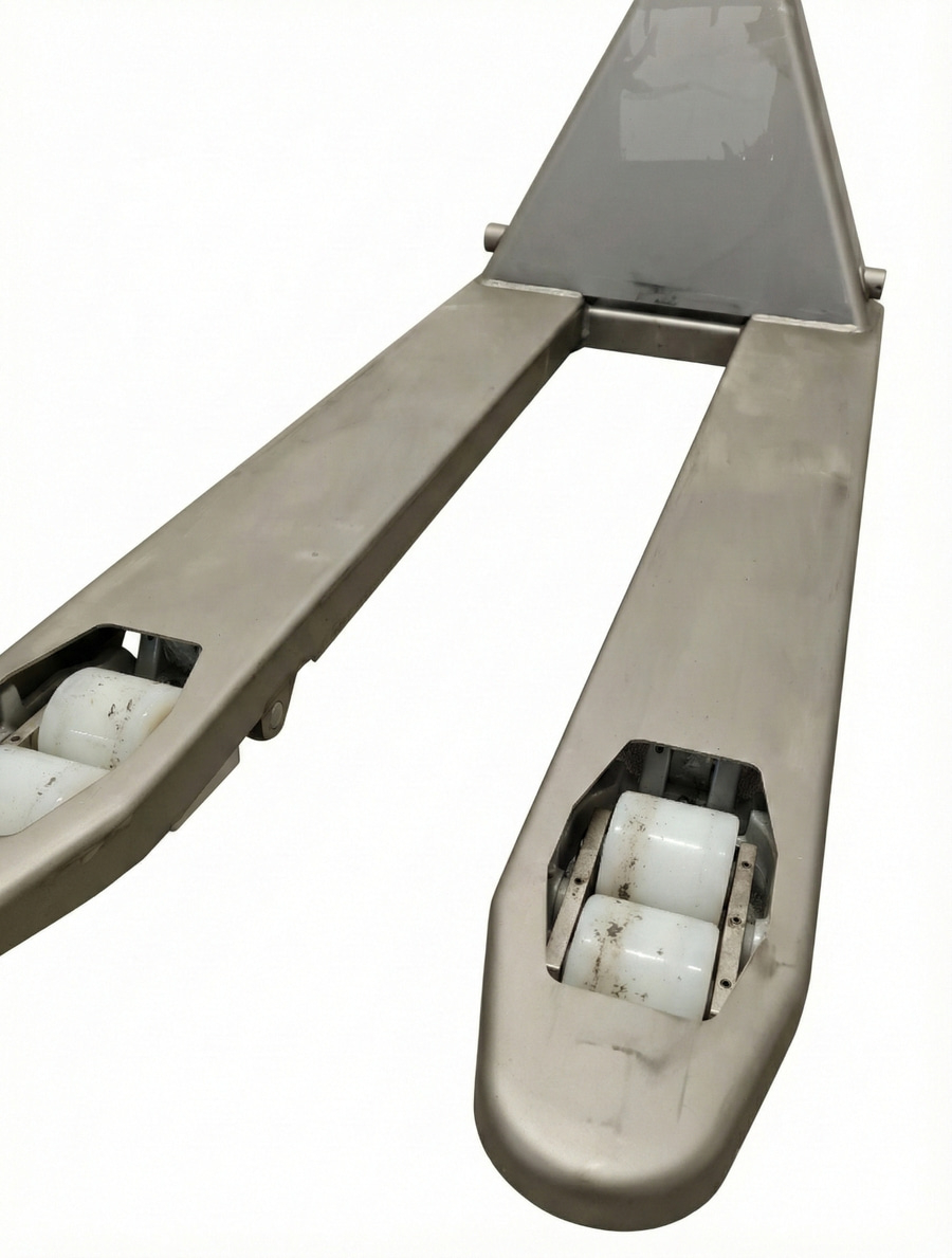 JUNGHEINRICH Edelstahl Handhubwagen INOX GL 1.130mm 2.500kg Tandemrollen B-WARE