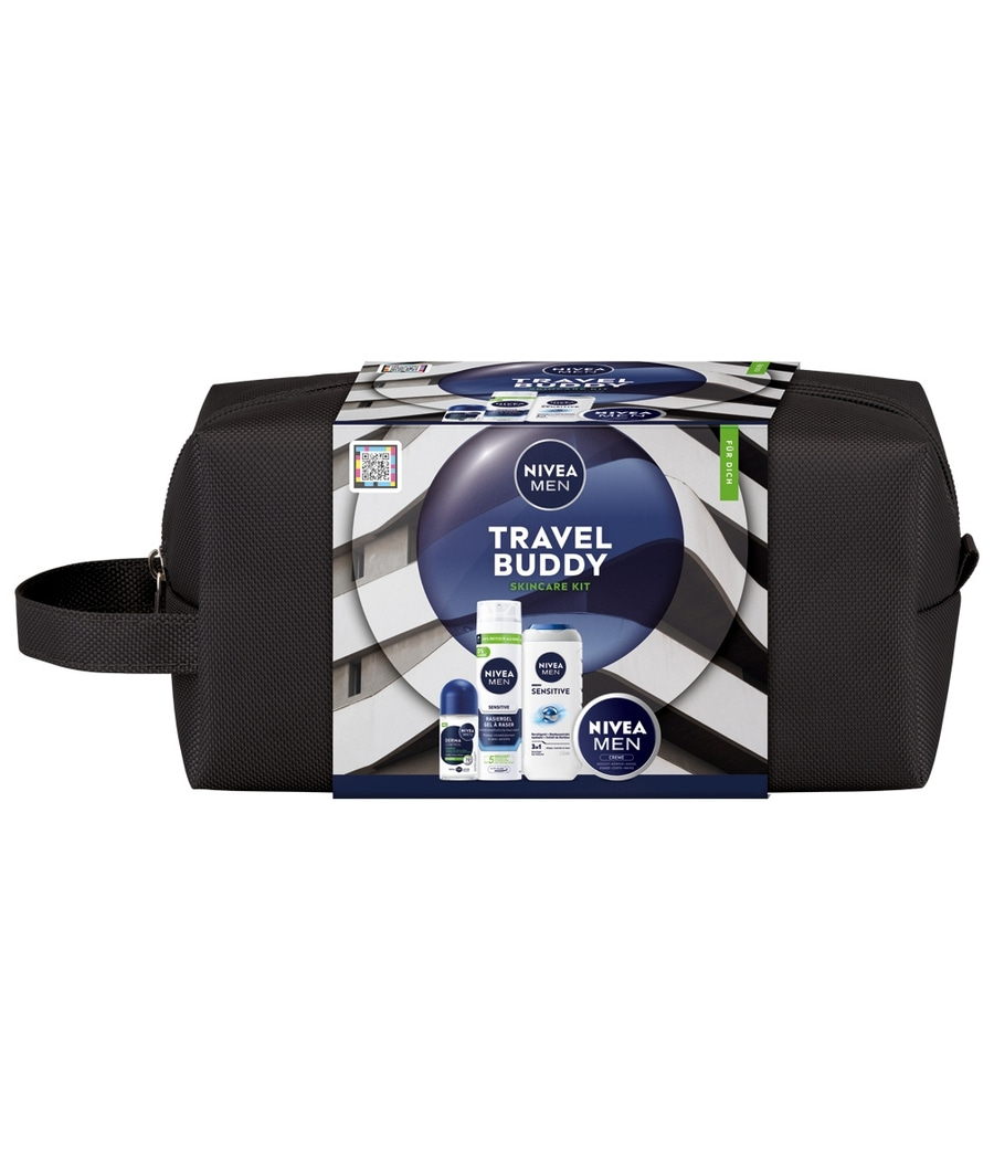 NIVEA Travel Buddy 2025 Geschenkset Pflegedusche Creme Rasiergel Kulturtasche