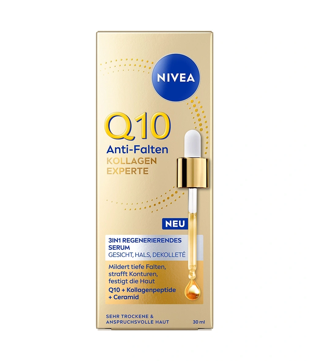 Nivea Q10 Anti-Falten Kollagen Experte Serum mit Q10 + Kollagenpeptide + Ceramid.