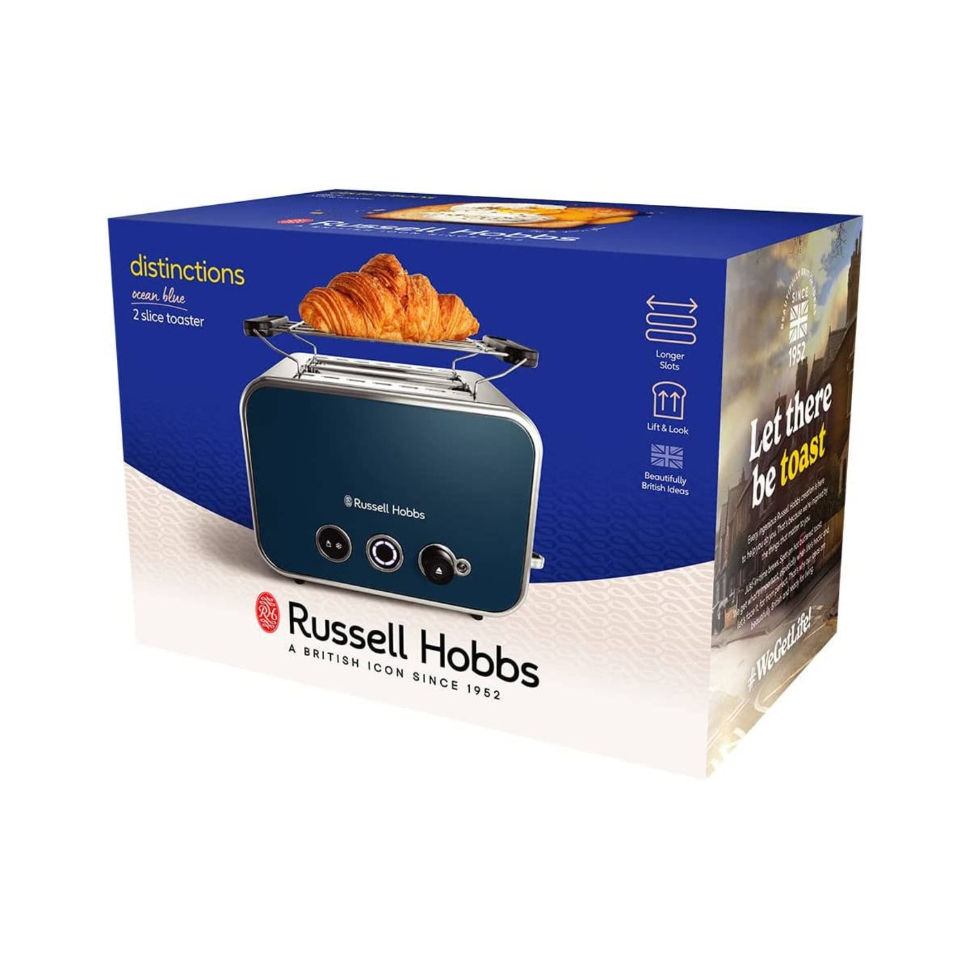 RUSSELL HOBBS Toaster Distinctions 26431-56 Edelstahl Ocean Blue 2 Scheiben