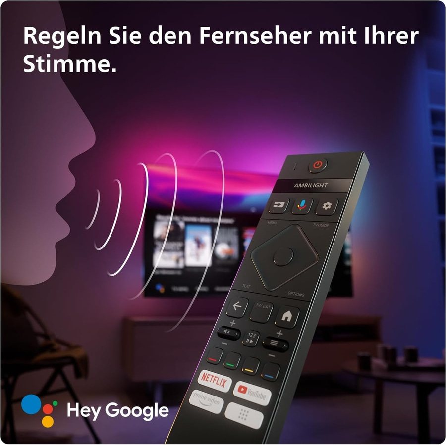 PHILIPS Ambilight OLED Fernseher 55 Zoll 4K UHD Smart TV 144 hz 55OLED809/12