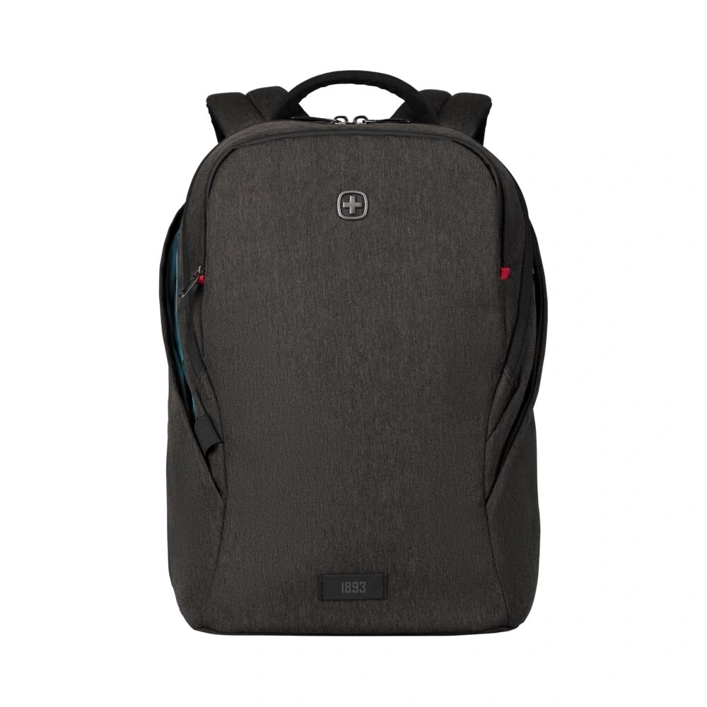 Schwarzer Rucksack mit Logo und der Aufschrift 1893, ideal für den Alltag.