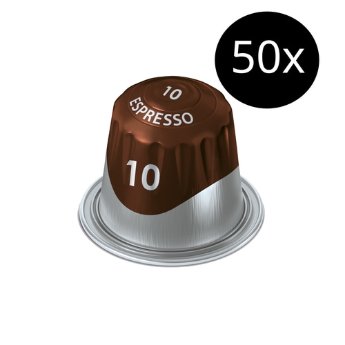 50x Jacobs Kaffeekapseln Espresso 10 Intenso Nespresso®* kompatibel