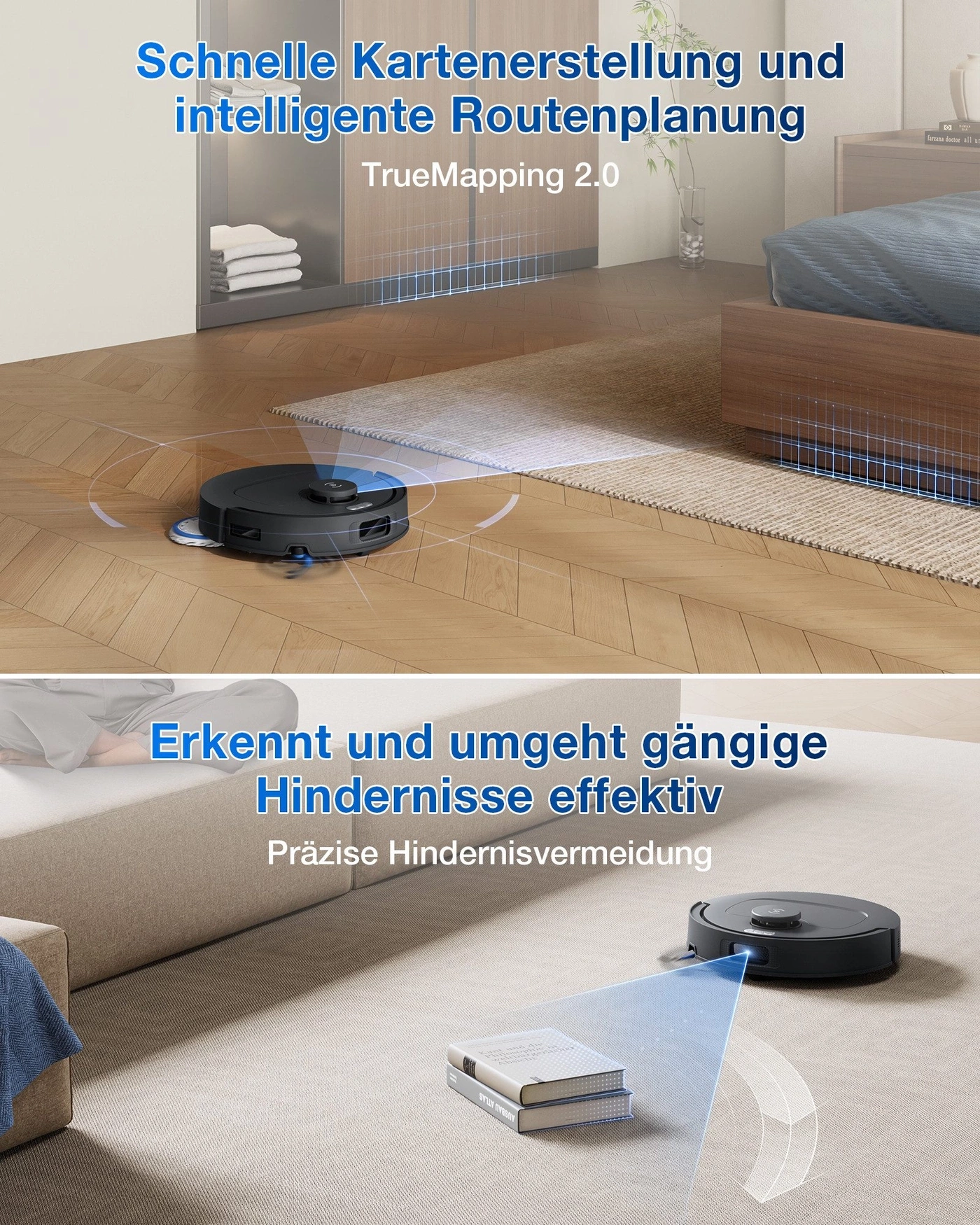 Saugroboter mit intelligenter Routenplanung und Hinderniserkennung