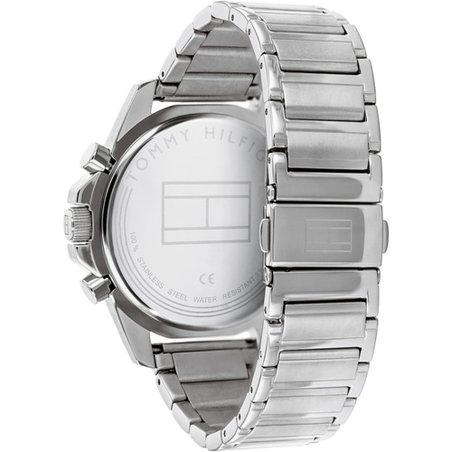 Tommy Hilfiger Uhr, Edelstahl, silberfarben, wasserdicht, Armbanduhr, Accessoire