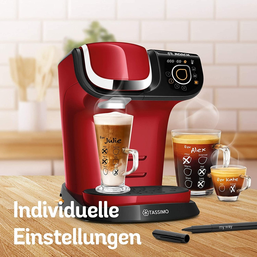 Bosch TASSIMO TAS6503 My Way 2 Kapselmaschine Rot + 20 € Gutschein**