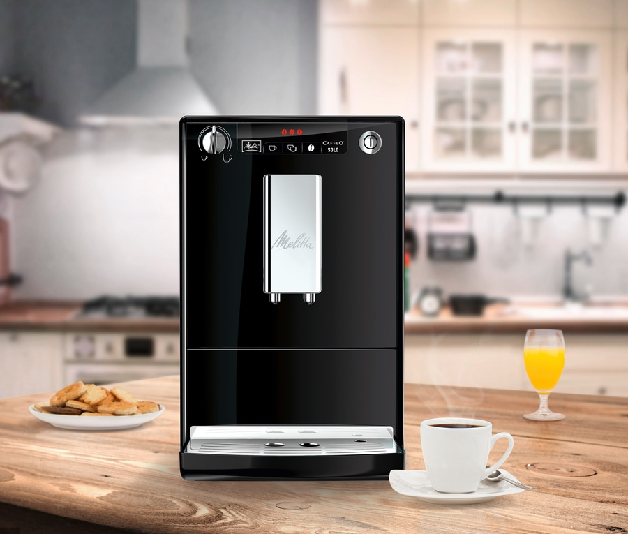 MELITTA Kaffeevollautomat Solo E950-201 Espressomaschine kompakt schwarz