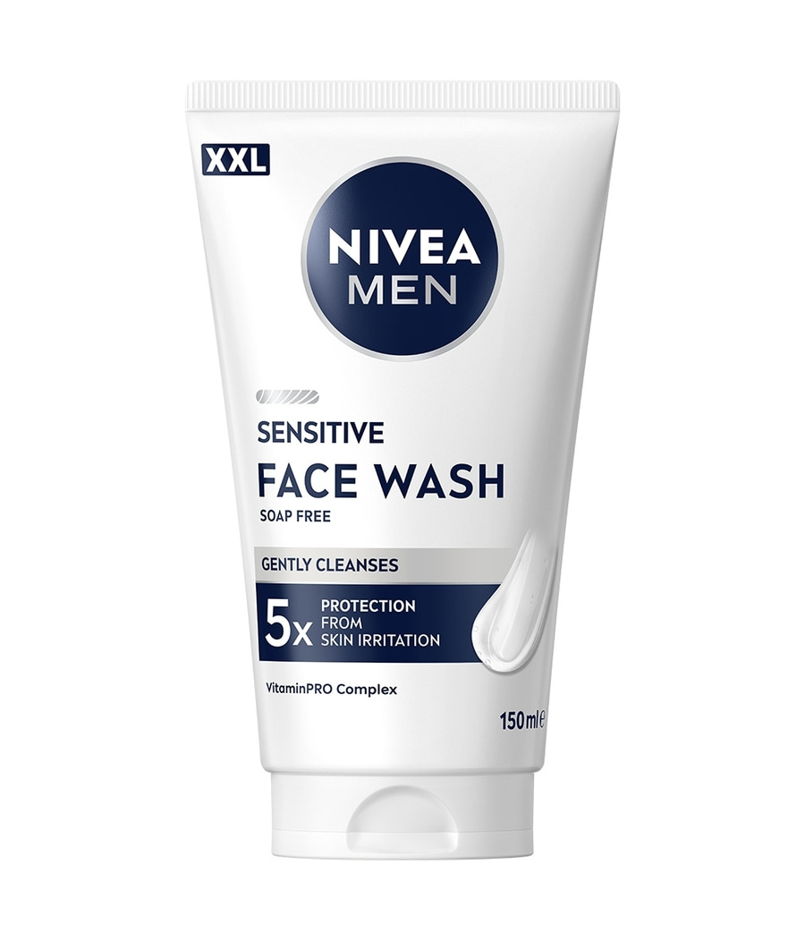 Nivea Men Sensitive Face Wash Tube, Schutz vor Hautirritationen, 150 ml
