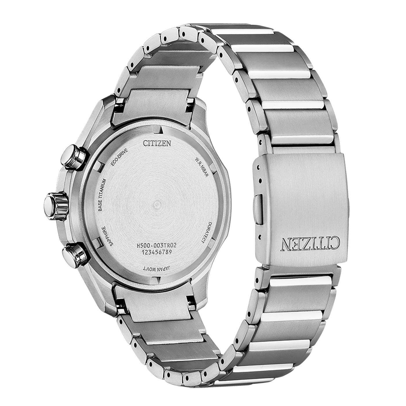 CITIZEN Herren Armbanduhr AT2530-85L Chronograph Eco-Drive Titan 43 mm B-Ware
