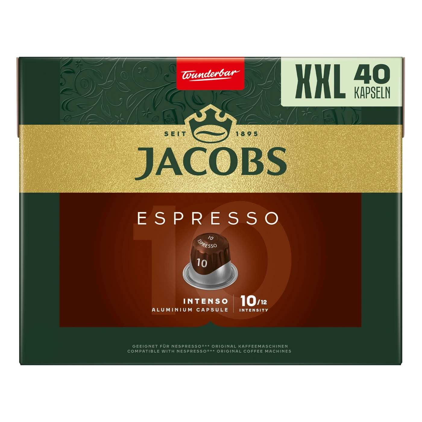 Jacobs Espresso Intens 10/12 Kapseln XXL 40 Stück