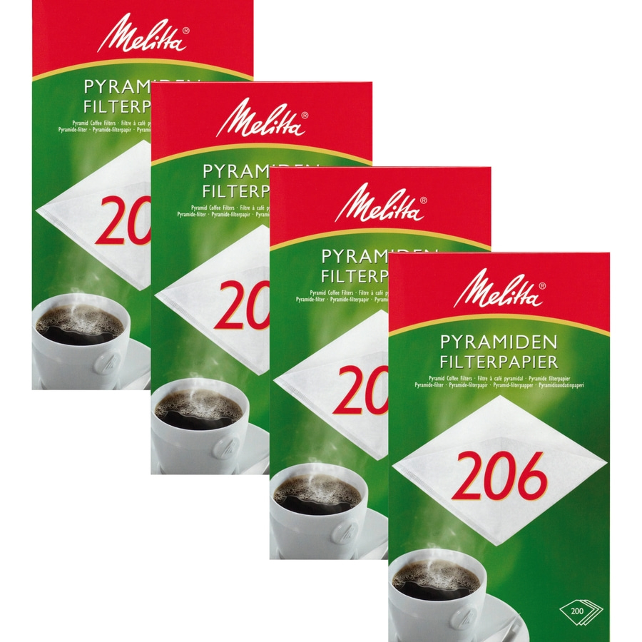 4x MELITTA Kaffeefilter Pyramiden Filterpapier PA SF 206 G Filter